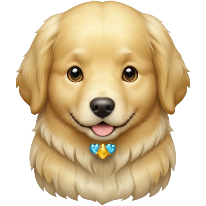 english cream golden retriever healthy emoji