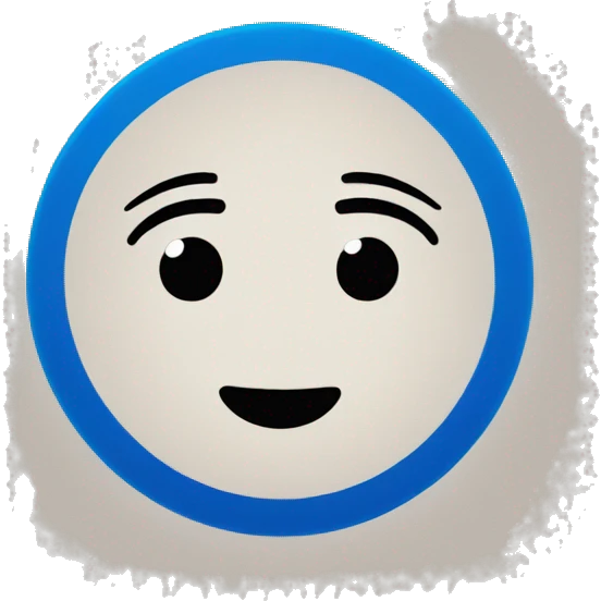 blue circle with empty space in the middle emoji