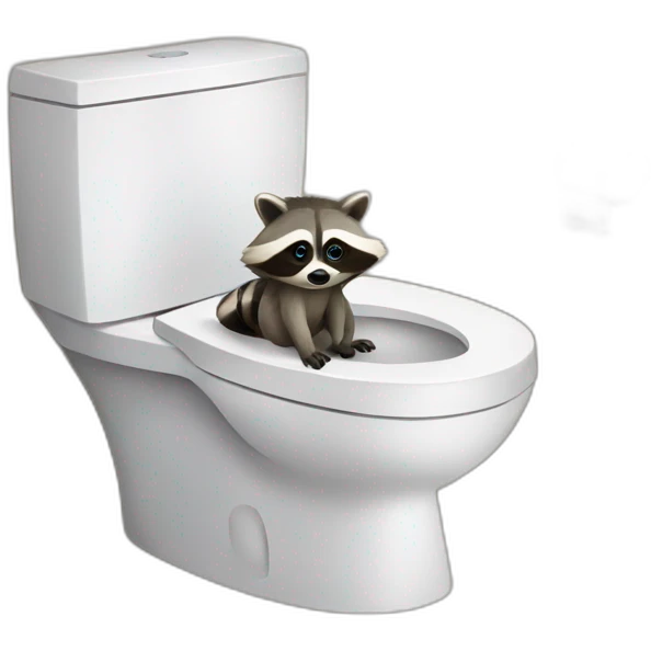 raccoon on toilet emoji