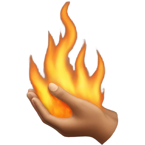 Hands on fire emoji