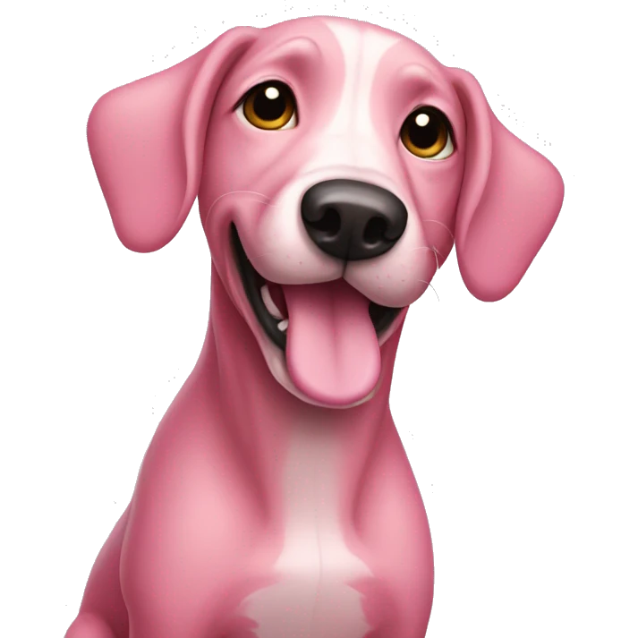 pink dog emoji