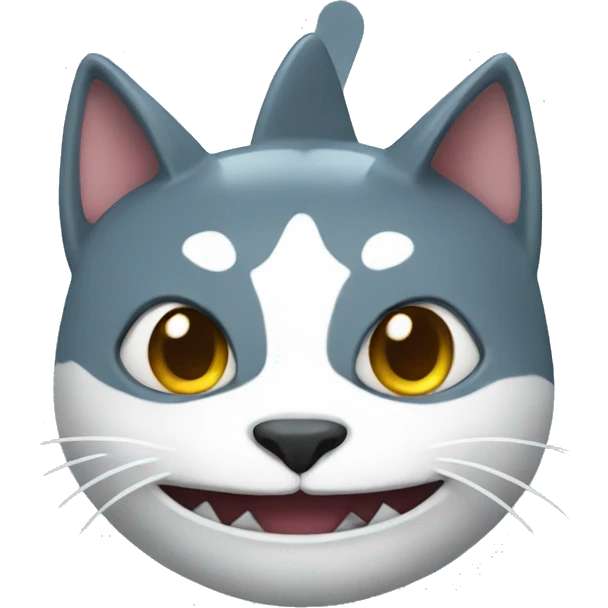 Cat in shark costume emoji