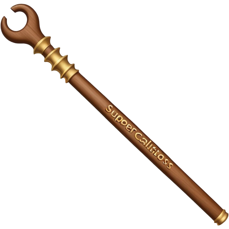 A wand that says supercalifragilisticexpialidocious emoji