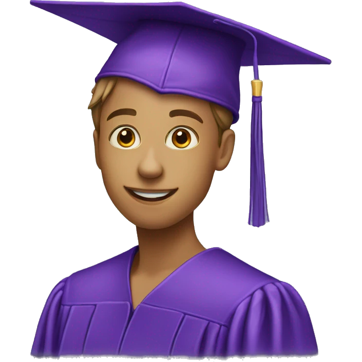 Purple graduation cap  emoji