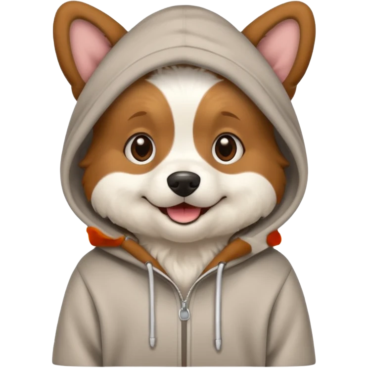 Dog wearing a hoddie emoji