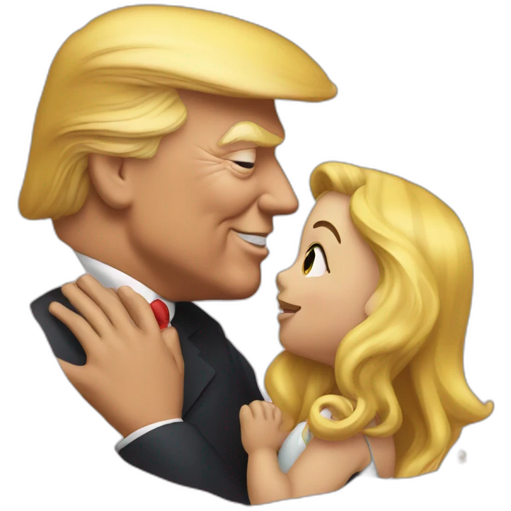 trump kissing his daughter, positivity, inclusiveness emoji