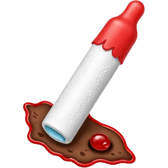 tampon + blood droplet + piece of poop emoji