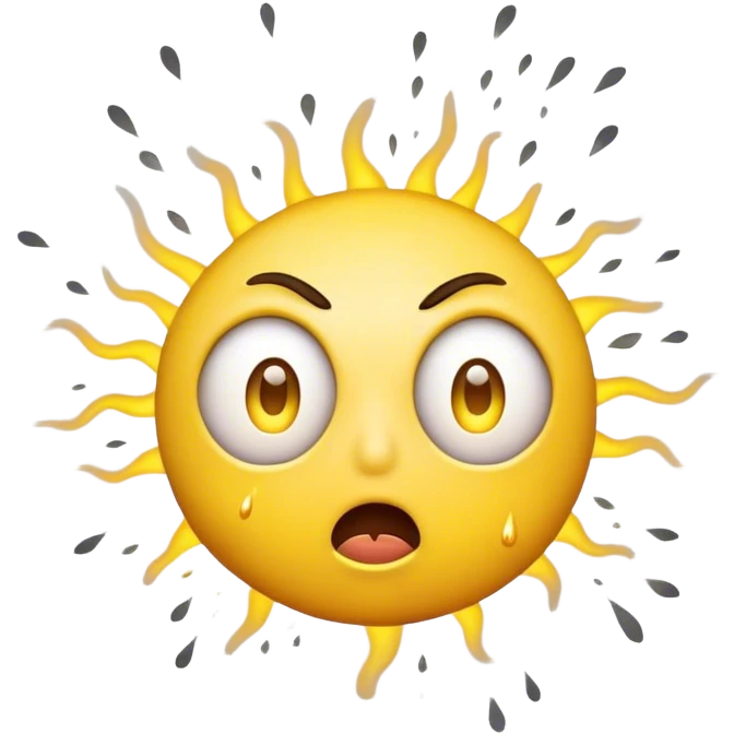 A shocked and mind-blown emoji with a cartoonish style, featuring a round yellow face, wide-open eyes, raised eyebrows, and an exploding brain effect with stylized smoke or sparks. The expression should be exaggerated, conveying extreme surprise and amazement emoji
