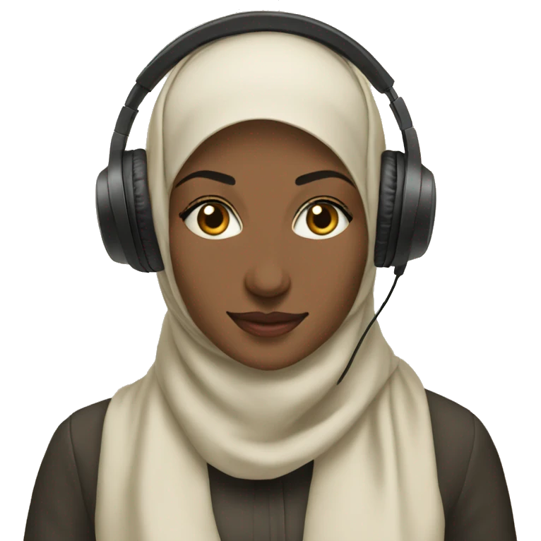 make a hijabi listening to music  emoji