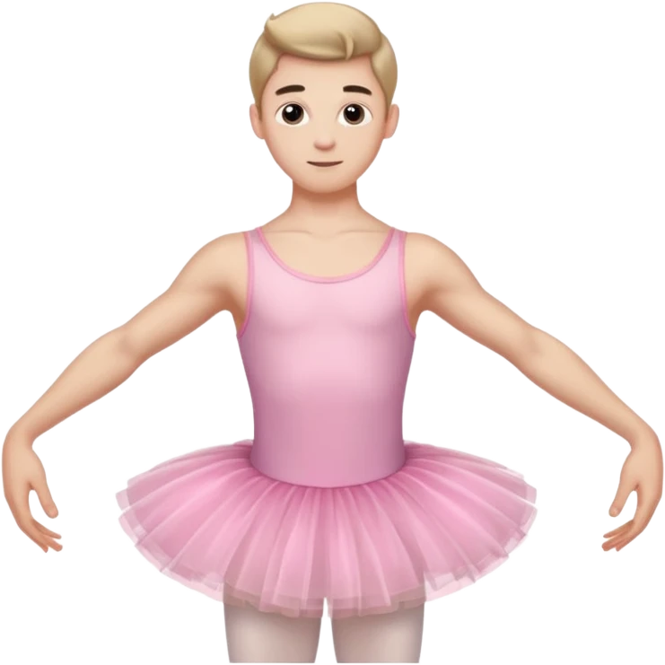 ballerina male in pink emoji