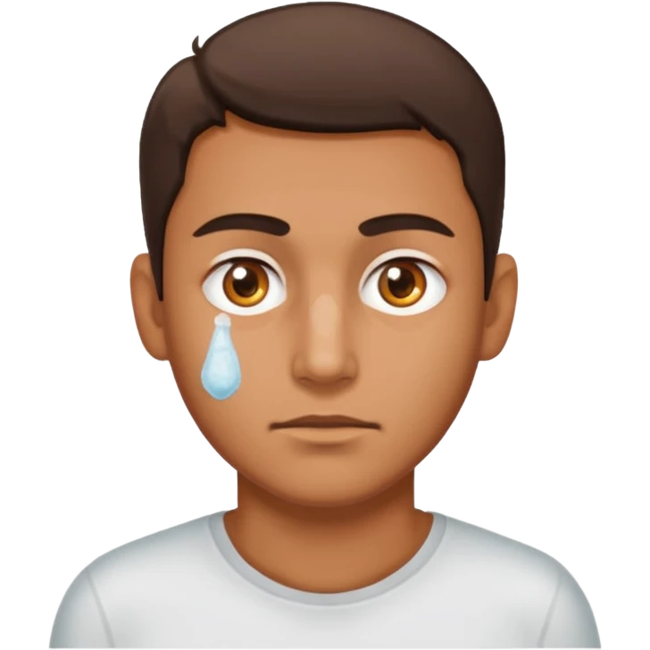 Man with salt in eyes  emoji