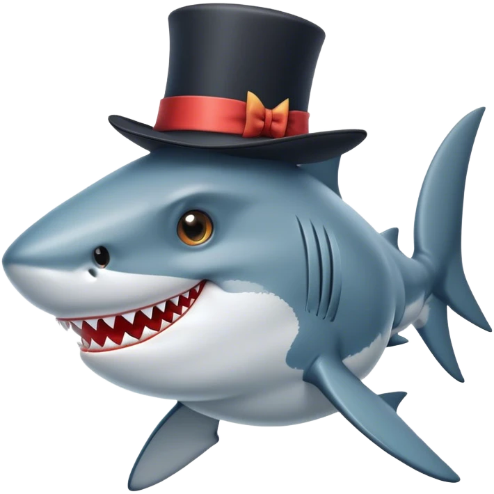 shark with tophat emoji