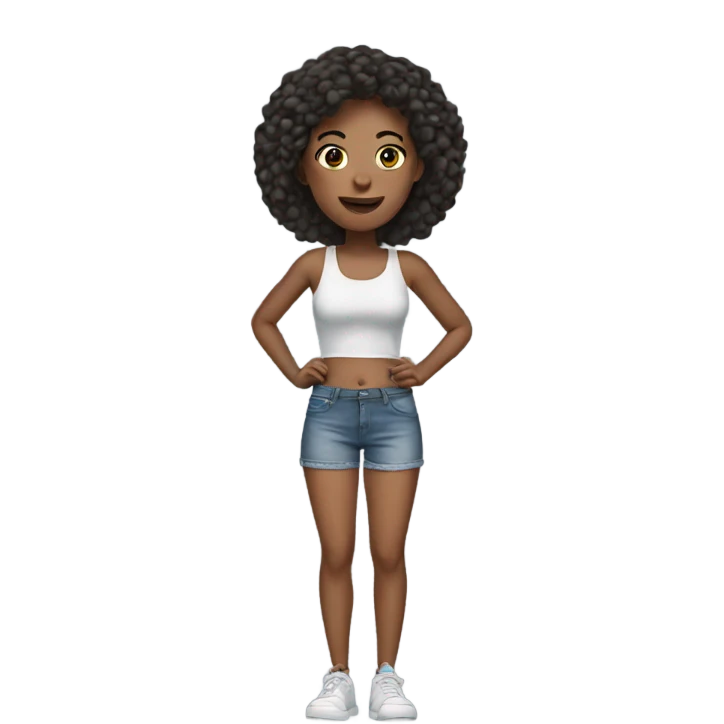 Woman in short shorts emoji