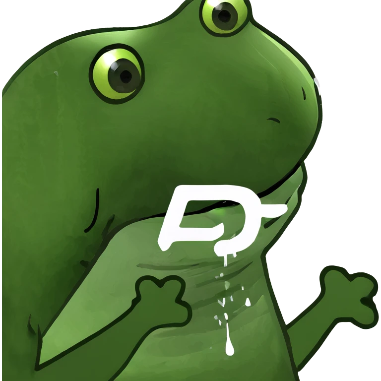 White dripping paint from the letter P emoji