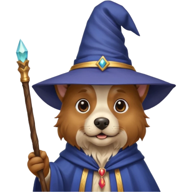 Dog wizard emoji