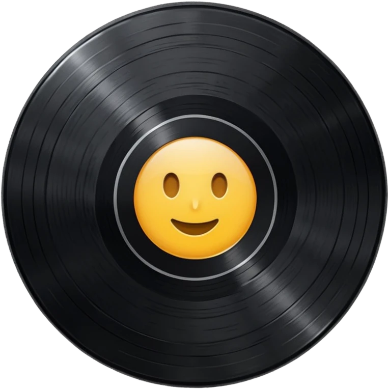 black vinyl record emoji