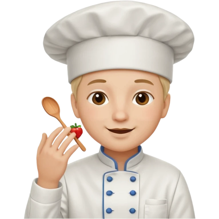 A chef making a kiss emoji