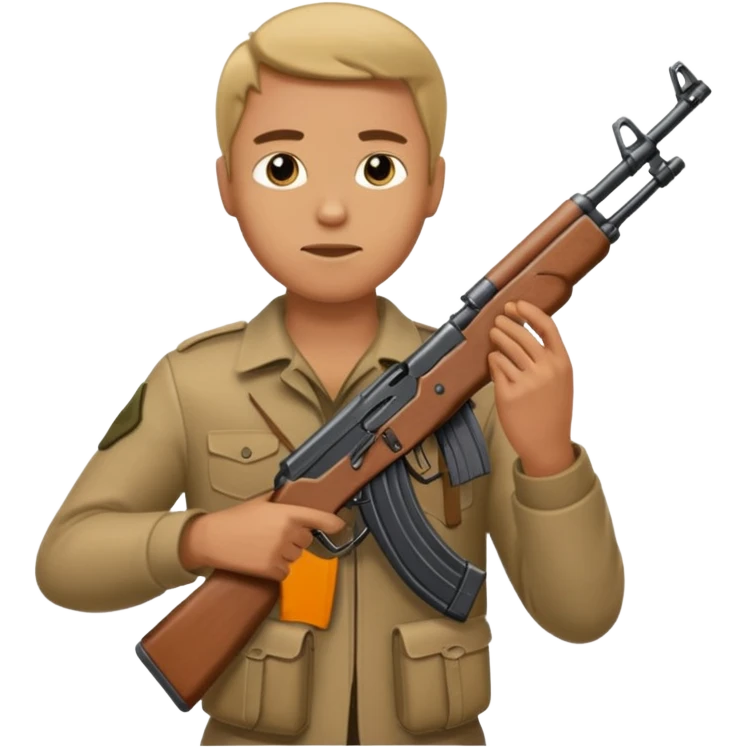 Guy holding a Ak-47 emoji