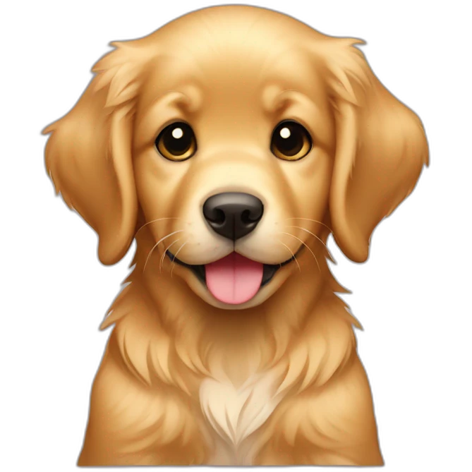 cute golden retriever puppy emoji