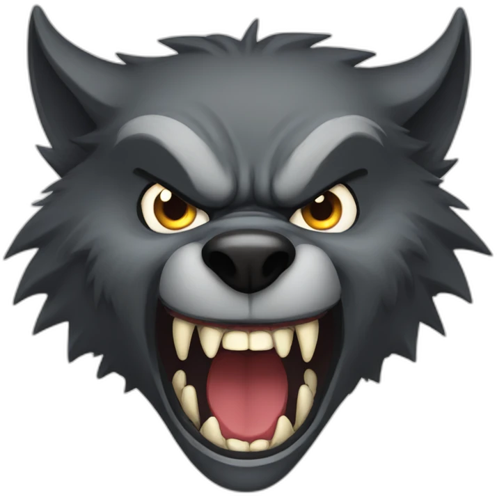 werewolf-with-big-mouth-furious-fang emoji
