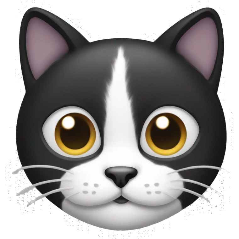 Black and white cat emoji