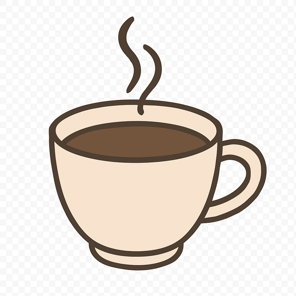 a steaming cup of coffee emoji