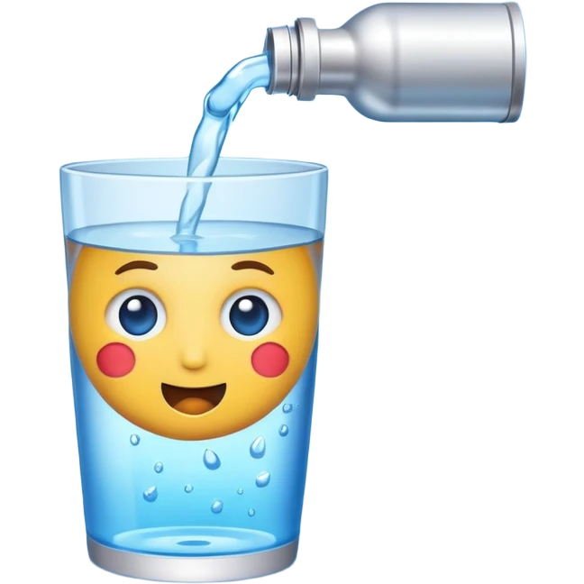 Emoji drinks water emoji