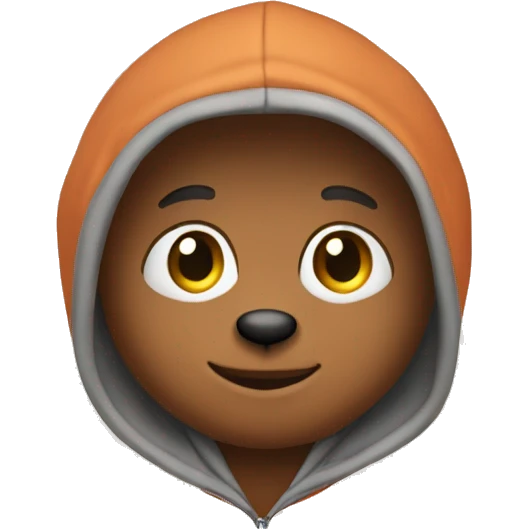Teddy bear orange hoodie emoji