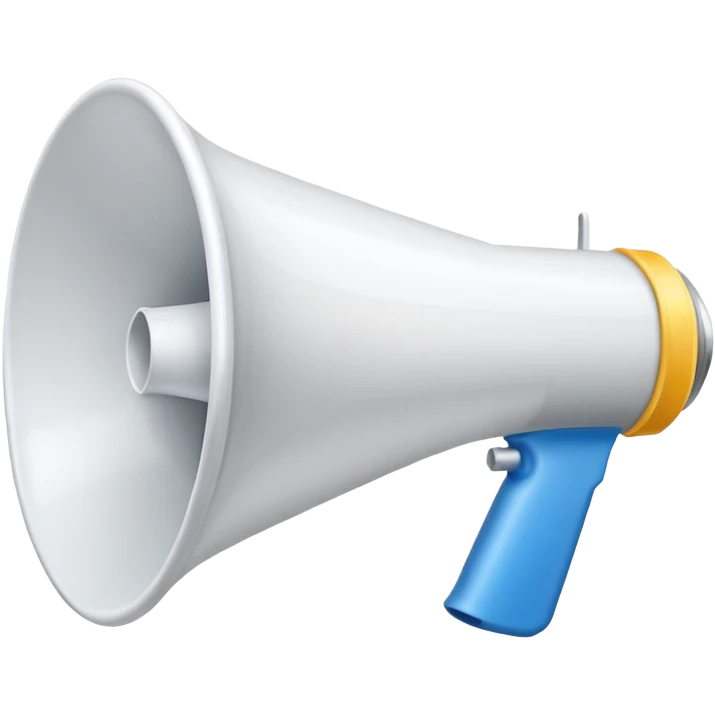 white megaphone emoji