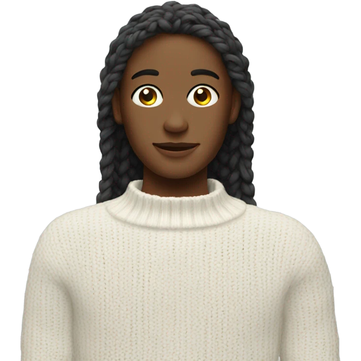 Knit white Sweater  emoji