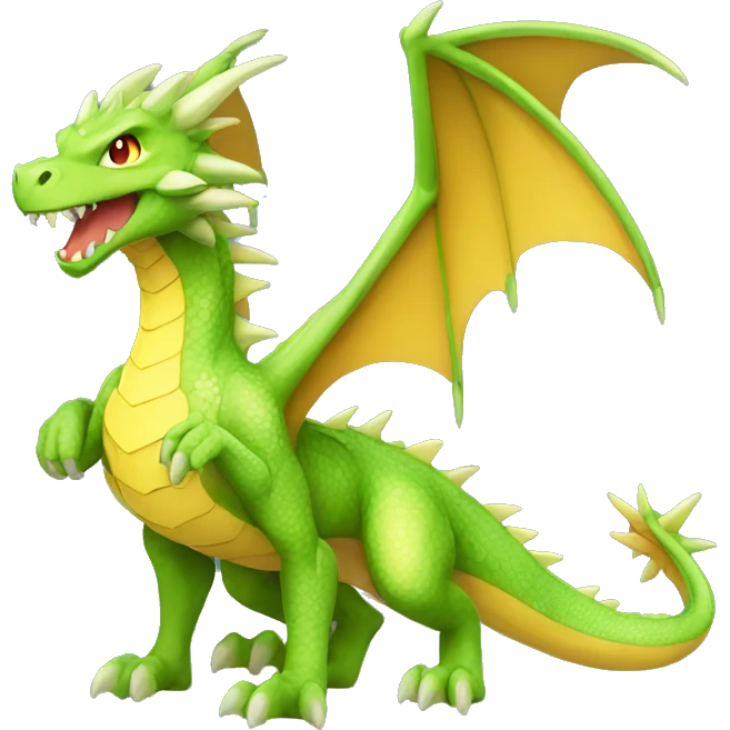 Shiny dragon-Fakémon full body emoji