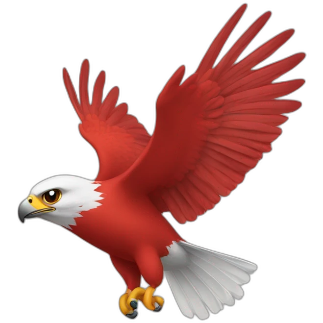 the red falcon is flying emoji