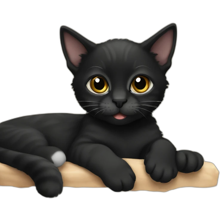 black mancoon kitten emoji