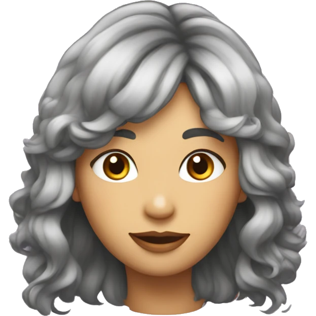 Une métisse avec beaucoup de cheveux  emoji