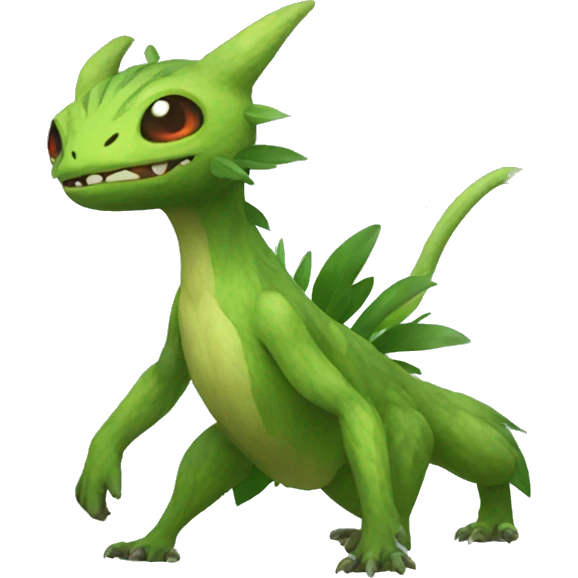 Grass-type Fakémon-Creature full body emoji