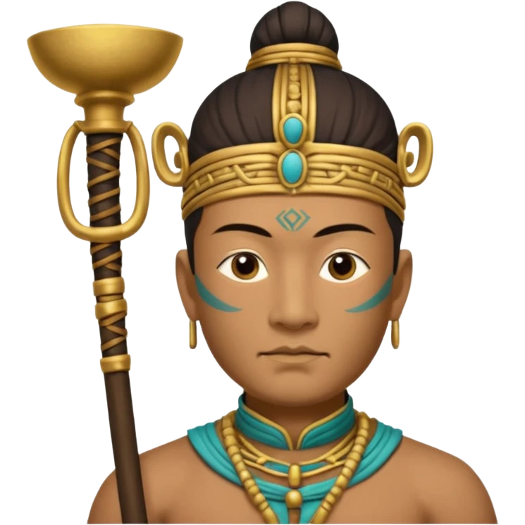 sanxingdui man from Xia, Shang, and Zhou dynasties doing 12 different things emoji