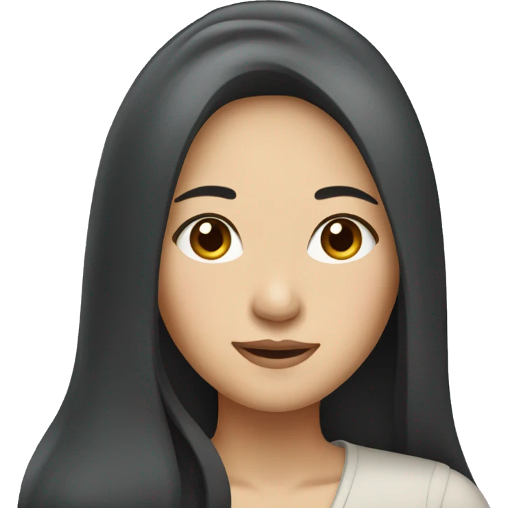 asian woman with long hair emoji
