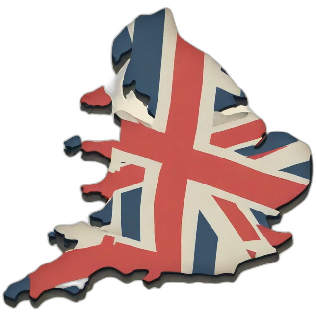 Map of England with English flag emoji