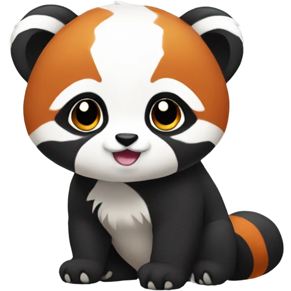 Cute Lesser panda with only head emoji