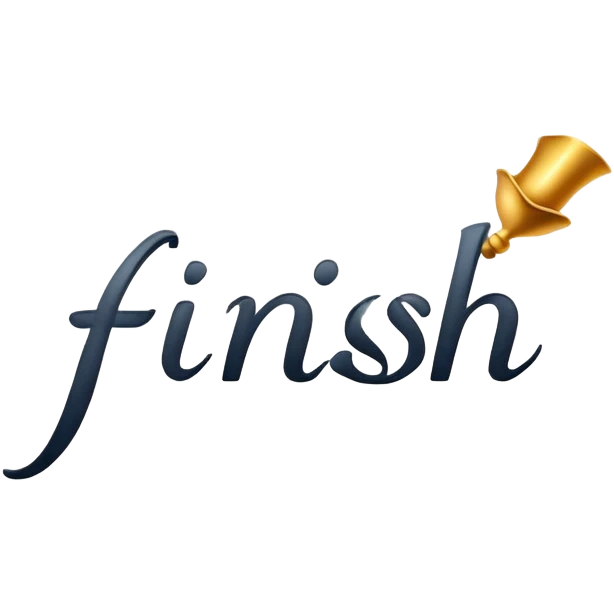 The Word "finish" written in a script emoji