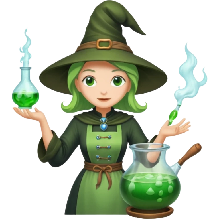 green witch cooking potion emoji