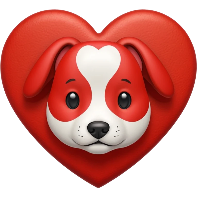heart with a dog motif emoji