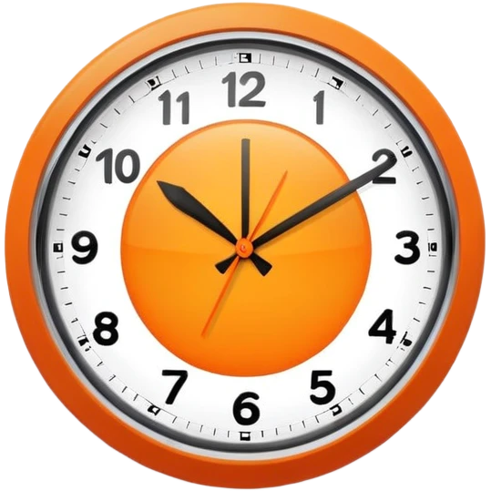 12h clock orange emoji