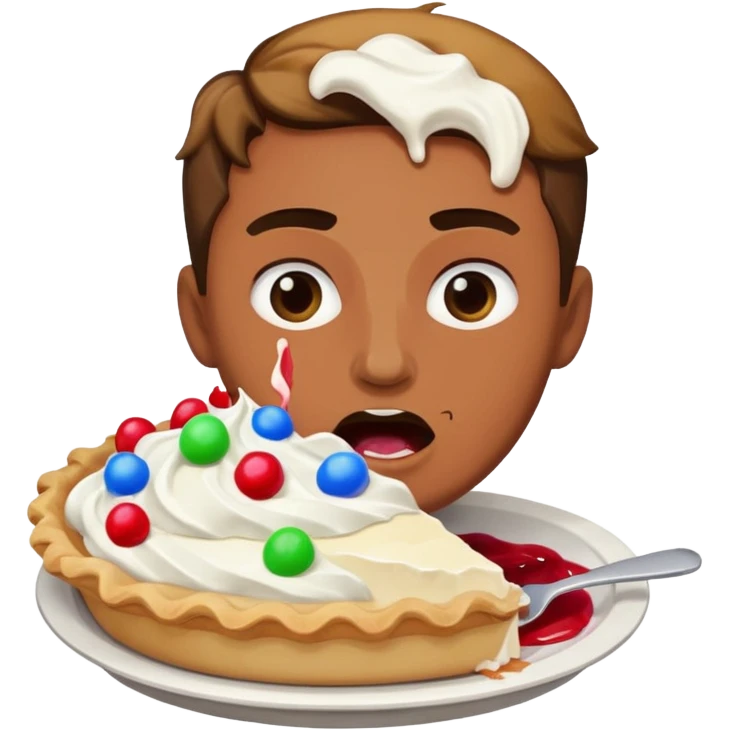 person getting hit in the face with a pie emoji