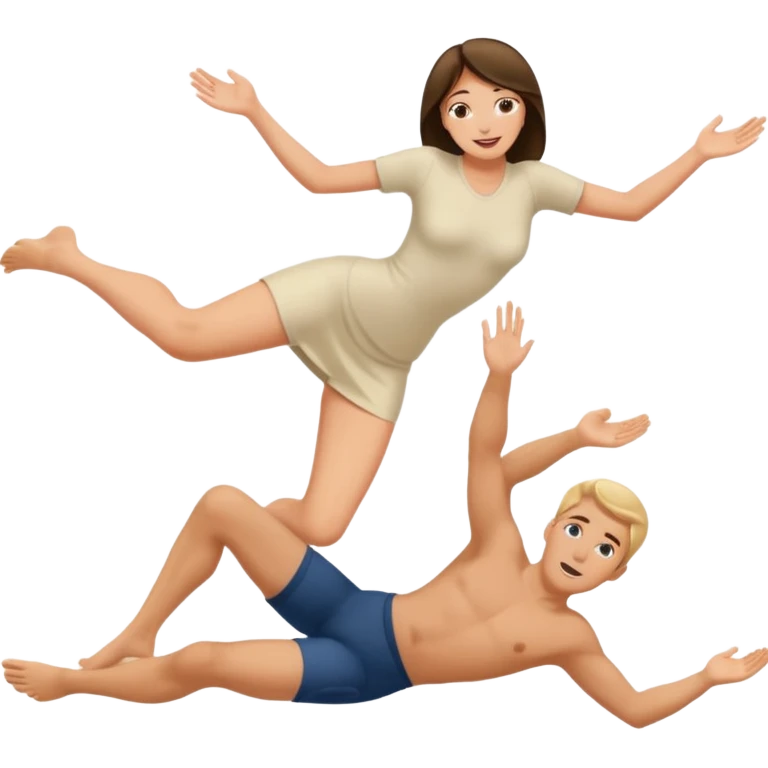 Woman's legs spread wide missionary position while man penitraiting  emoji