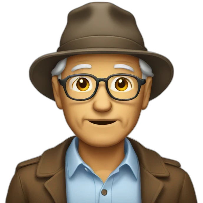 Old man in a hat with earflaps emoji