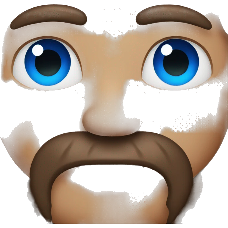Brown Mullet-blue eyes-brown beard emoji