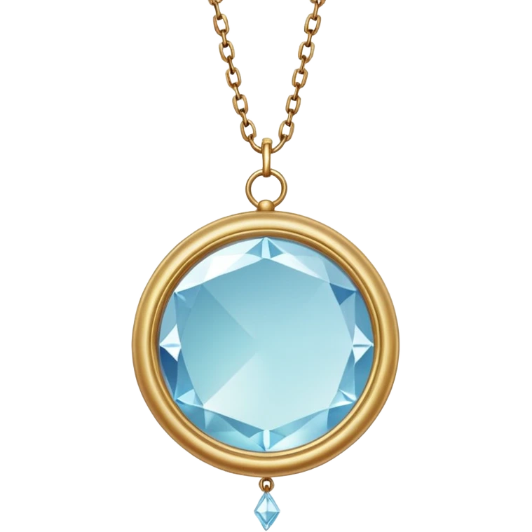 A crystalline fine delicate pretty gorgeous elegant small beautiful ethereal hanging chained tiny mirror  emoji