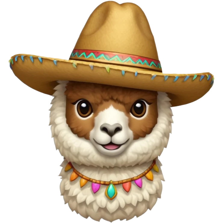 alpaca wearing sombrero emoji