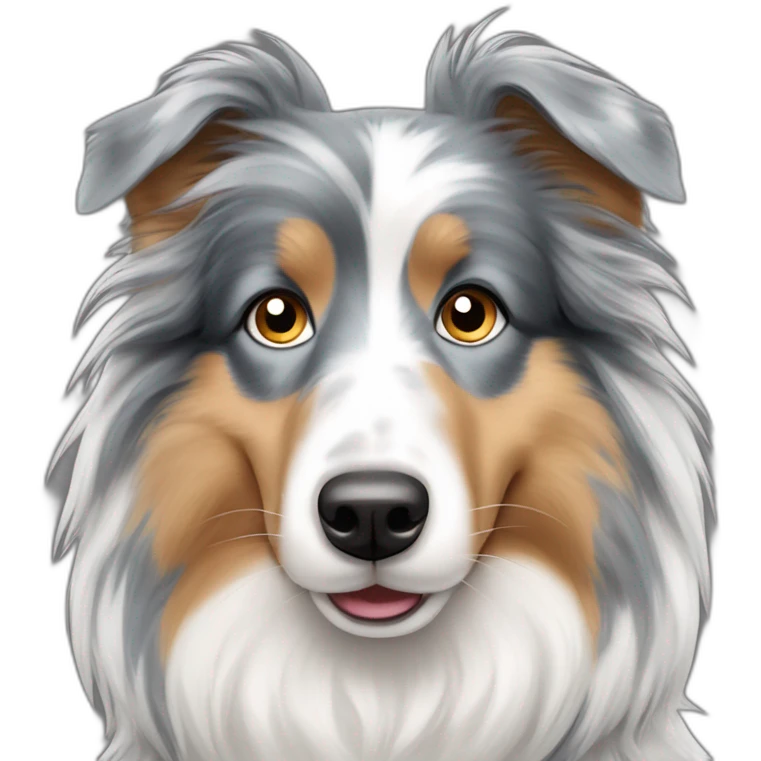 Blue merle shetland sheepdog side eye emoji